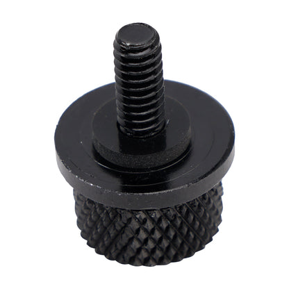 Kit di rilascio piastra bullone sella nero da 1/4""-20 per Touring Softail Dyna 96-23
