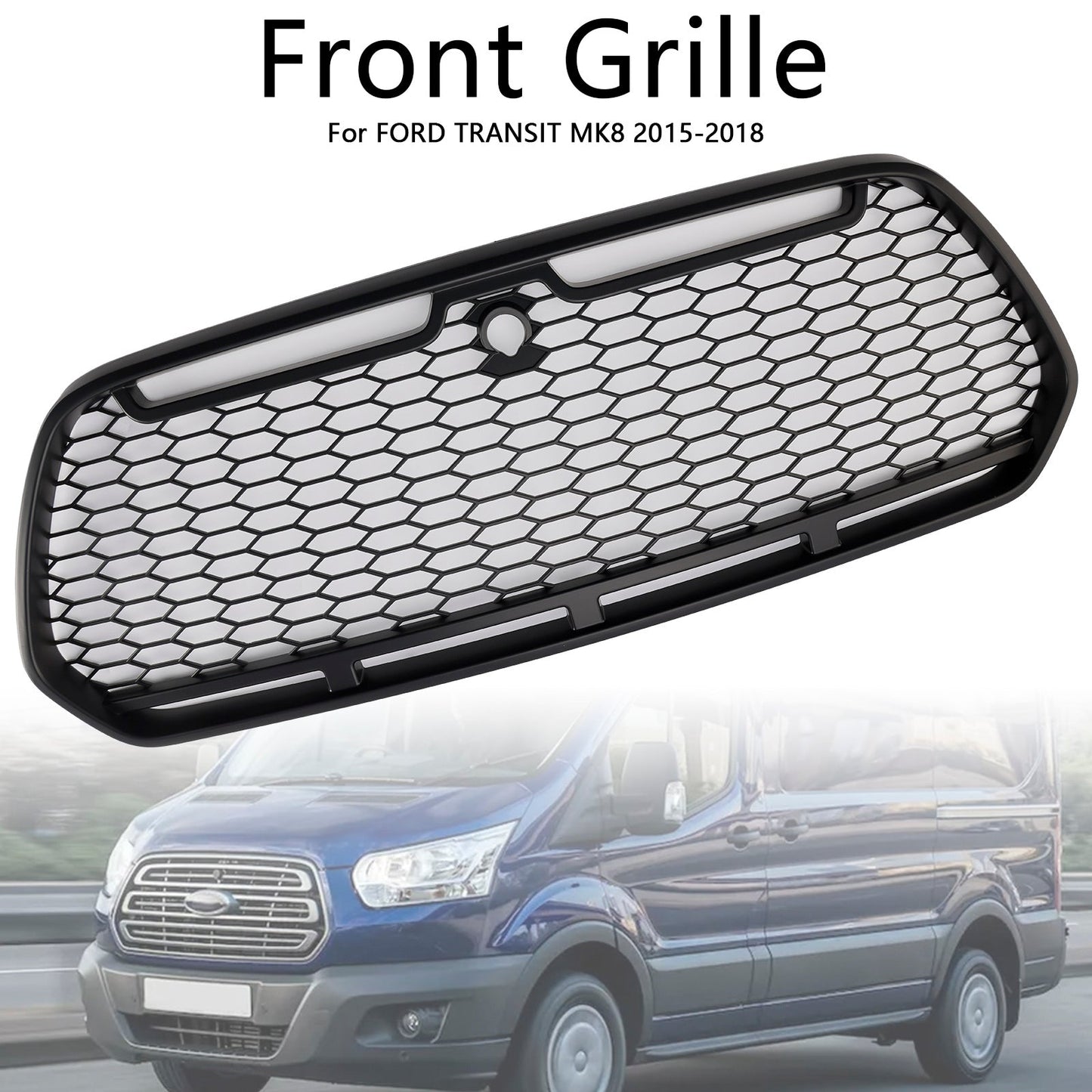 Griglia paraurti anteriore nera opaca per Ford Transit MK8 Raptor 2015-2018