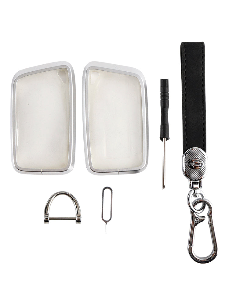 Custodia protettiva nera in lega di alluminio TPU con pellicola morbida per chiave auto Lexus IS GS ES RX