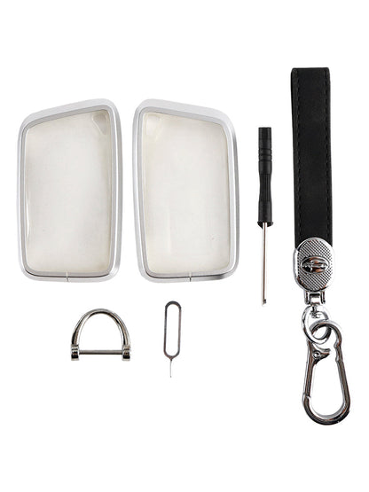 Custodia protettiva nera in lega di alluminio TPU con pellicola morbida per chiave auto Lexus IS GS ES RX
