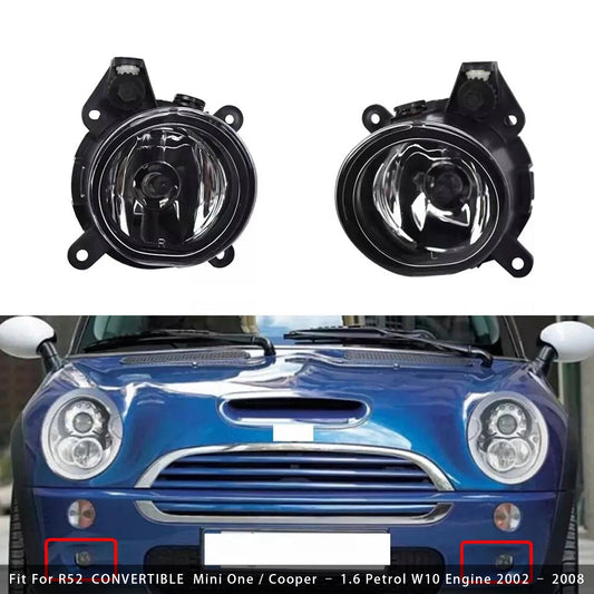Coppia di fendinebbia paraurti anteriore per Mini Cooper One R50 R52 R53 63176925050