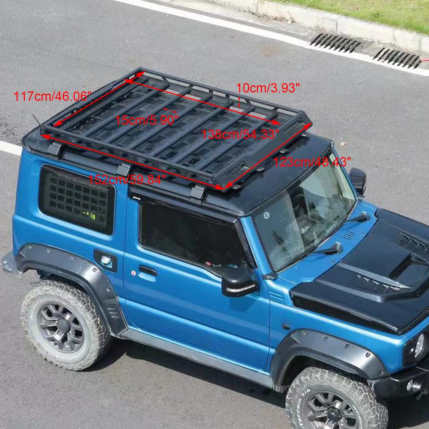Portapacchi da tetto in alluminio per Suzuki Jimny JC74 (modelli 2025+)