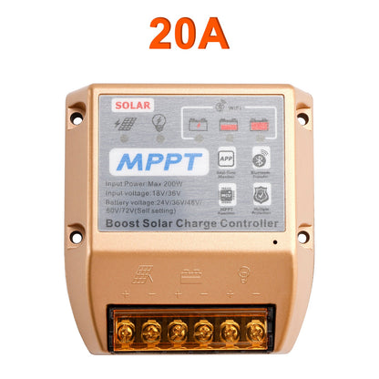 Regolatore solare MPPT Boost 10A/20A/30A 24V36V48V60V72V APP mobile Controllo intelligente