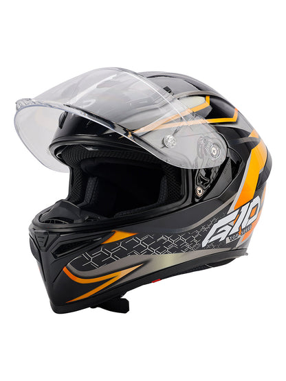 Casco da moto DOT per adulti Street Integrale Arancione
