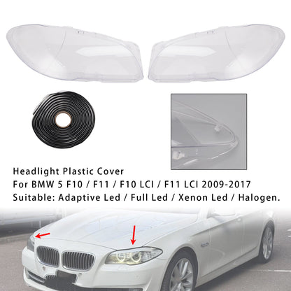 2009-2017 Per BMW Serie 5 F10 F11 Copertura in plastica per faro sinistro e destro con kit di guarnizioni 171425-02 63117271912