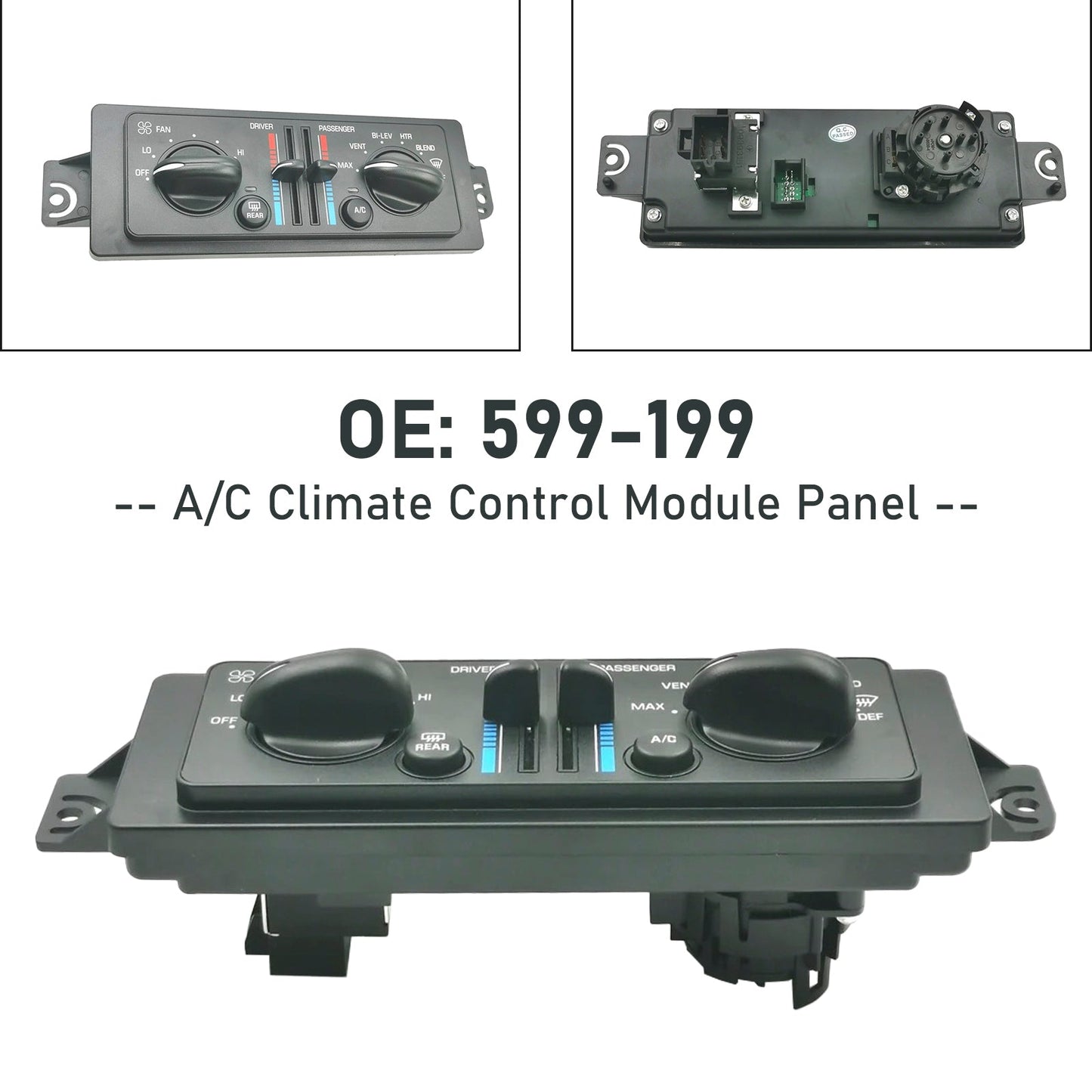 2001-2004 Buick Regal GS, LS 3.8L V6 - Pannello modulo controllo clima A/C a gas 599-199