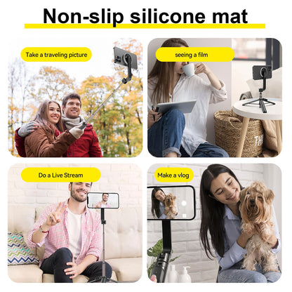 Mini bastone per selfie magnetico per telefono cellulare Magesafe Bluetooth in lega di alluminio con treppiede
