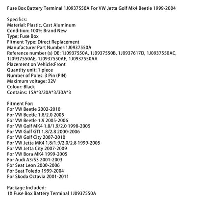 Terminale della batteria della scatola dei fusibili 1J0937550A per VW Jetta Golf Mk4 Beetle 1999-2004