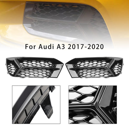Griglia paraurti anteriore Audi A3 2017-2020 Copertura fendinebbia Telaio lampada Trim Fit