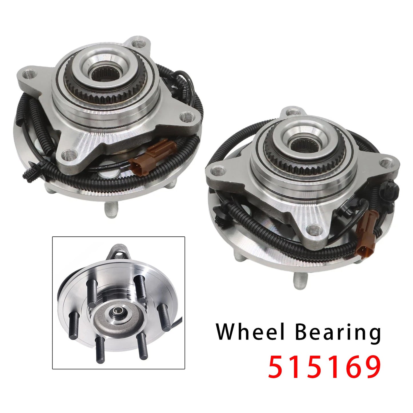 Cuscinetti e mozzi ruota anteriori (2 pezzi) per Ford F-150 6 fori con ABS e trazione integrale (2 pezzi) 2015-2017 515169