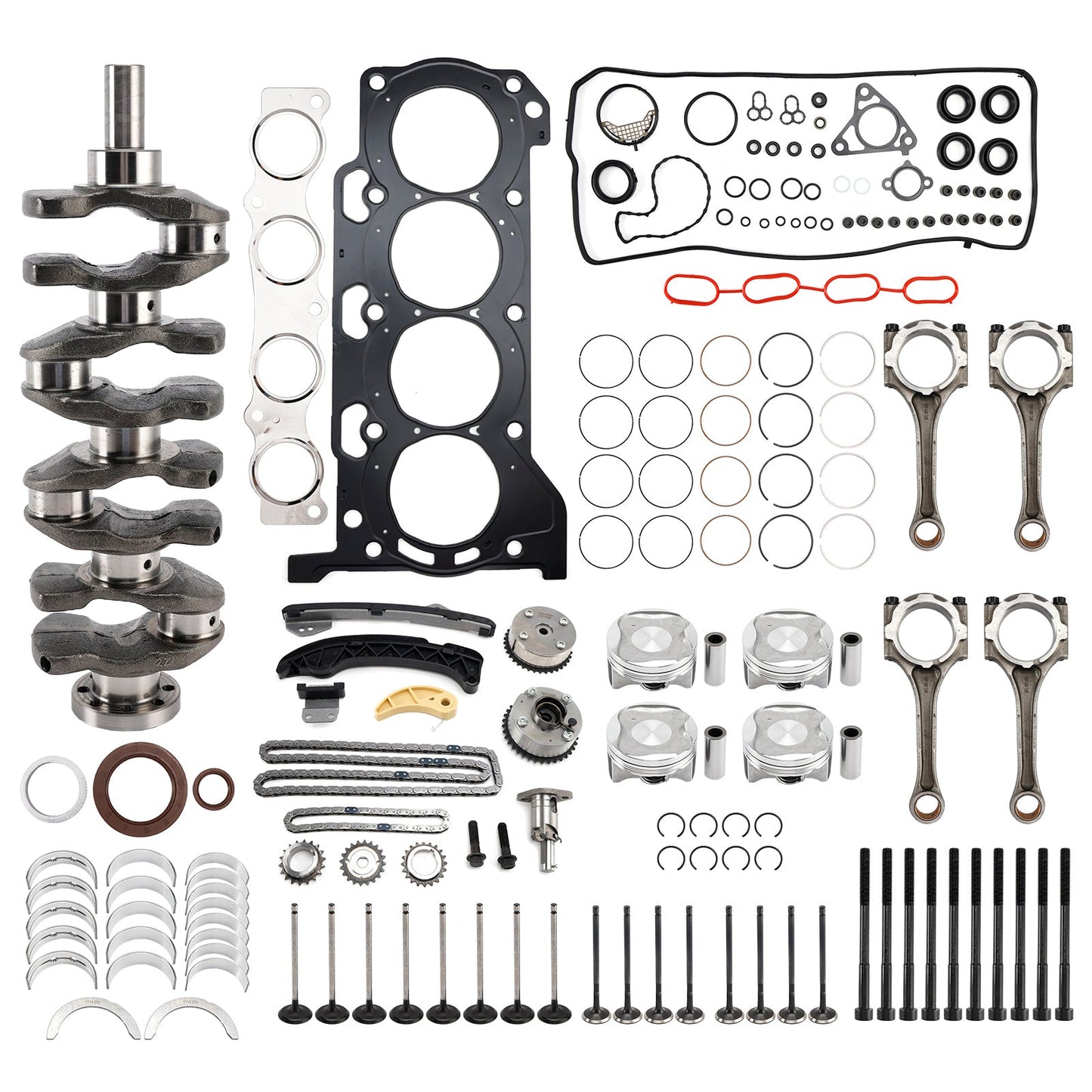 Kit di revisione e ricostruzione del motore TOYOTA PRIUS 1.8L 2010-2020, bielle, distribuzione dell'albero motore 2ZR-FE 11791-22020