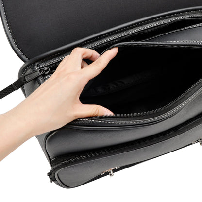 Borsa posteriore in PU Borsa laterale Borsa posteriore Borsa portaoggetti nera per moto
