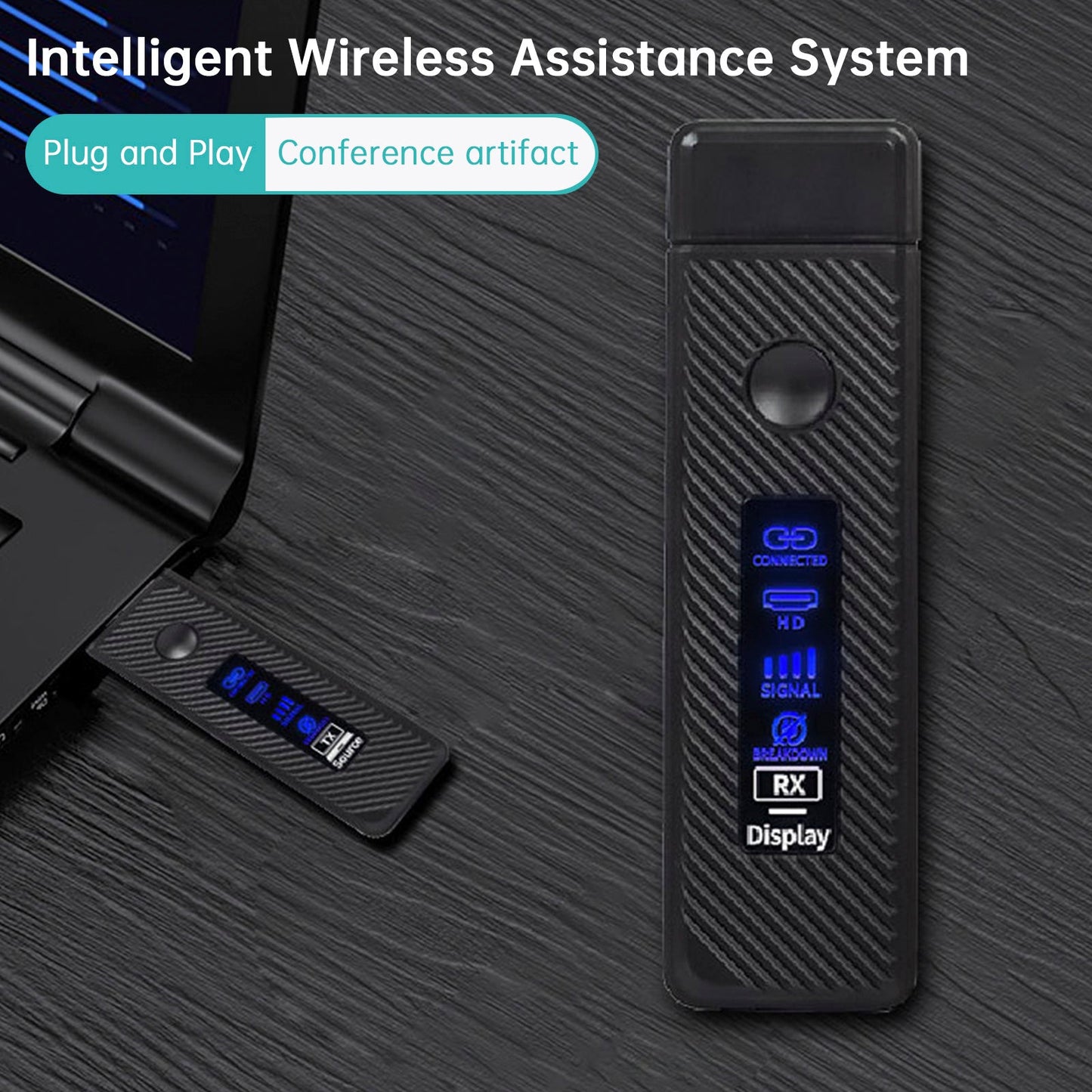 Proiettore wireless HDMI con schermo singolo HD 1080P 50M Trasmettitore e ricevitore video