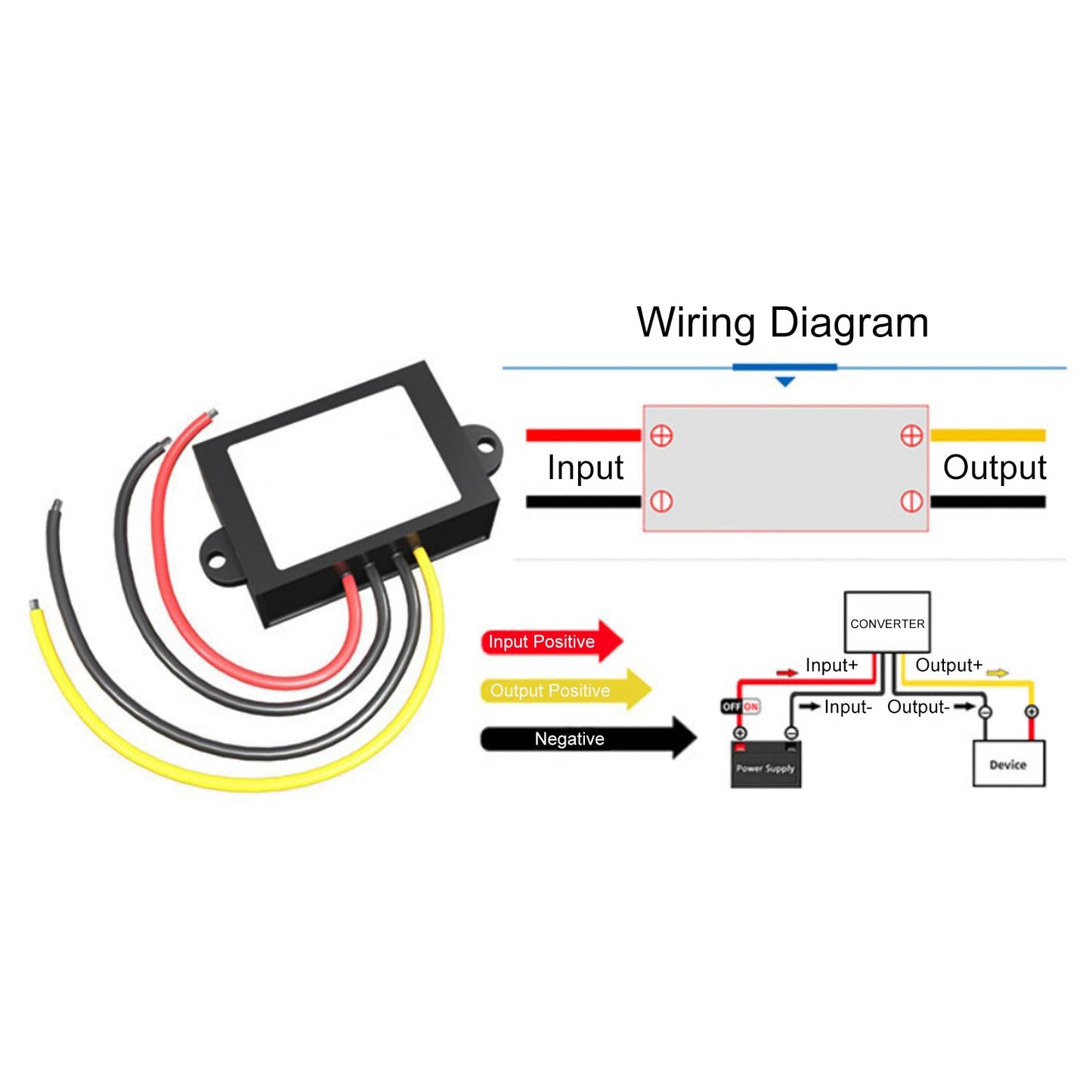 Convertitore step-up DC-DC impermeabile da 2 A, 6 V a 12 V, modulo di alimentazione per auto