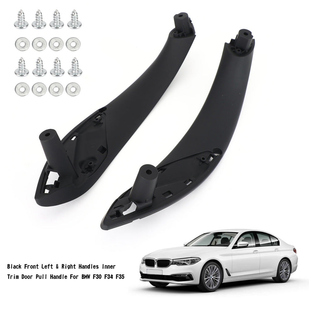 Nero Fronte L+R Maniglia Interno Porta Tirare Maniglia Per BMW F30 F34 F35 2013+