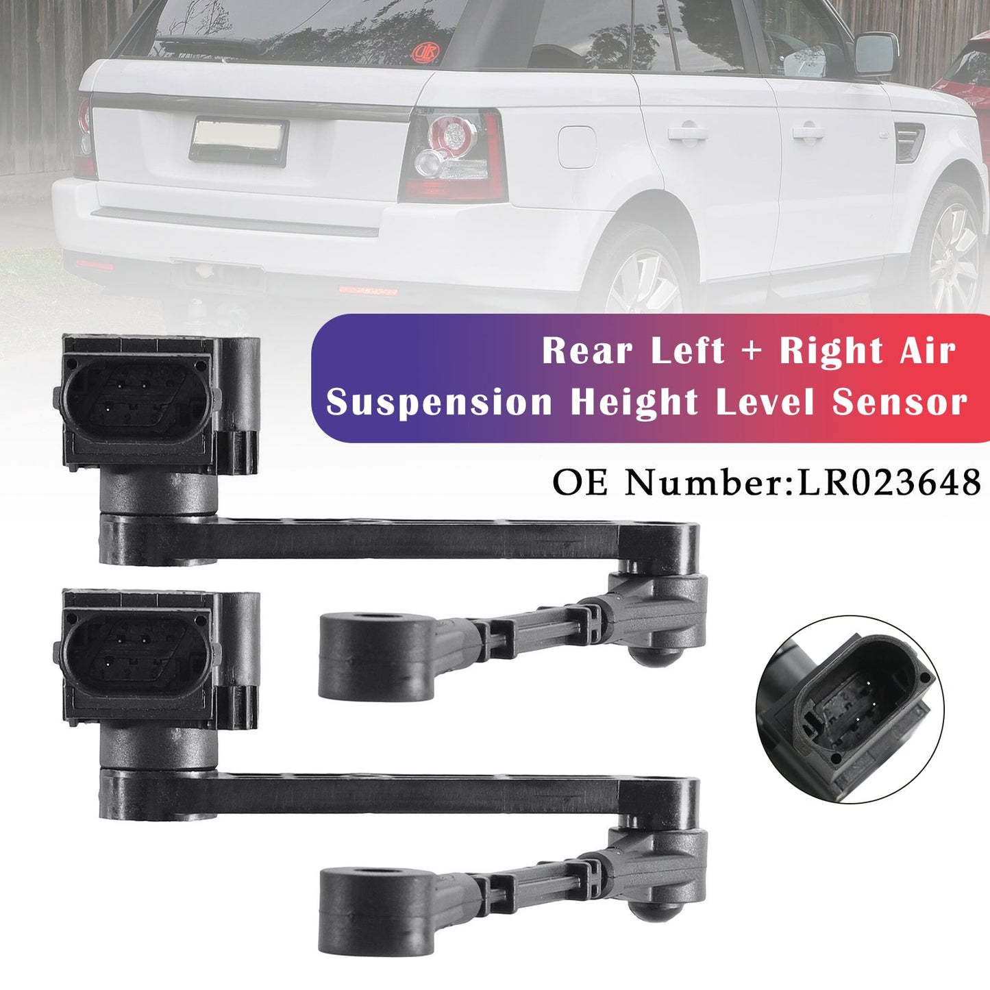 2x Sensore di livello dell'altezza delle sospensioni pneumatiche posteriori LR023648 per Range Rover Sport 05-13