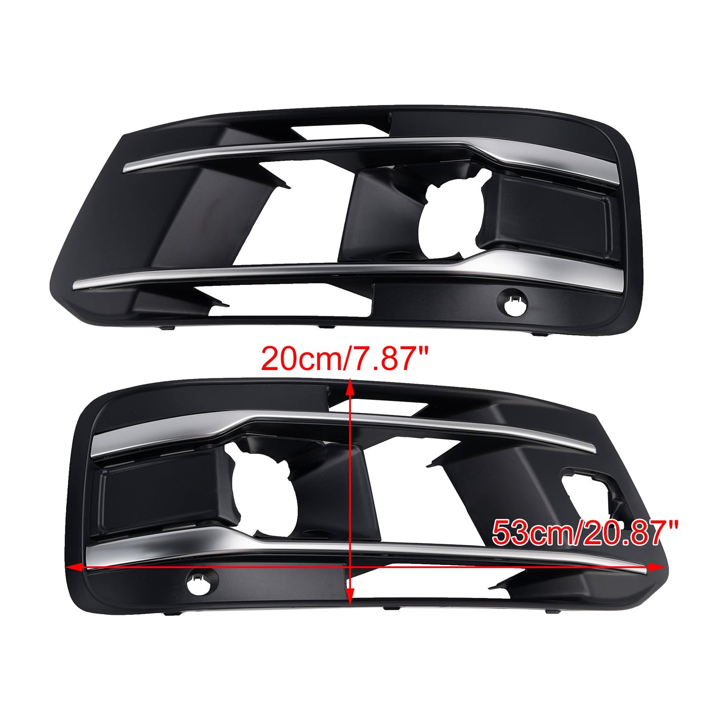 Compatibile con Audi Q7 2016-2019, 2 pezzi, copertura griglia fendinebbia paraurti anteriore 4M0807682AA4W3