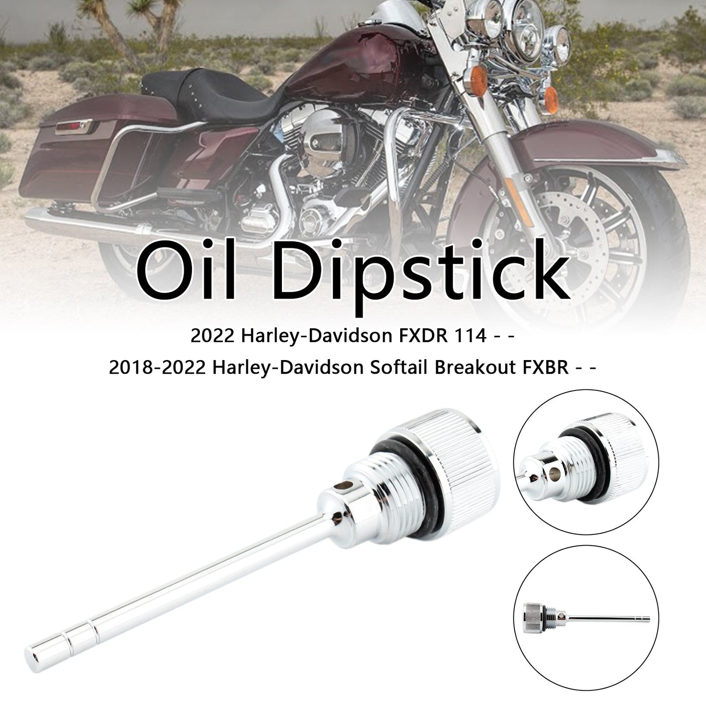 1105-0022 Tappo serbatoio asta di livello olio per Softail Road Glide 07-19