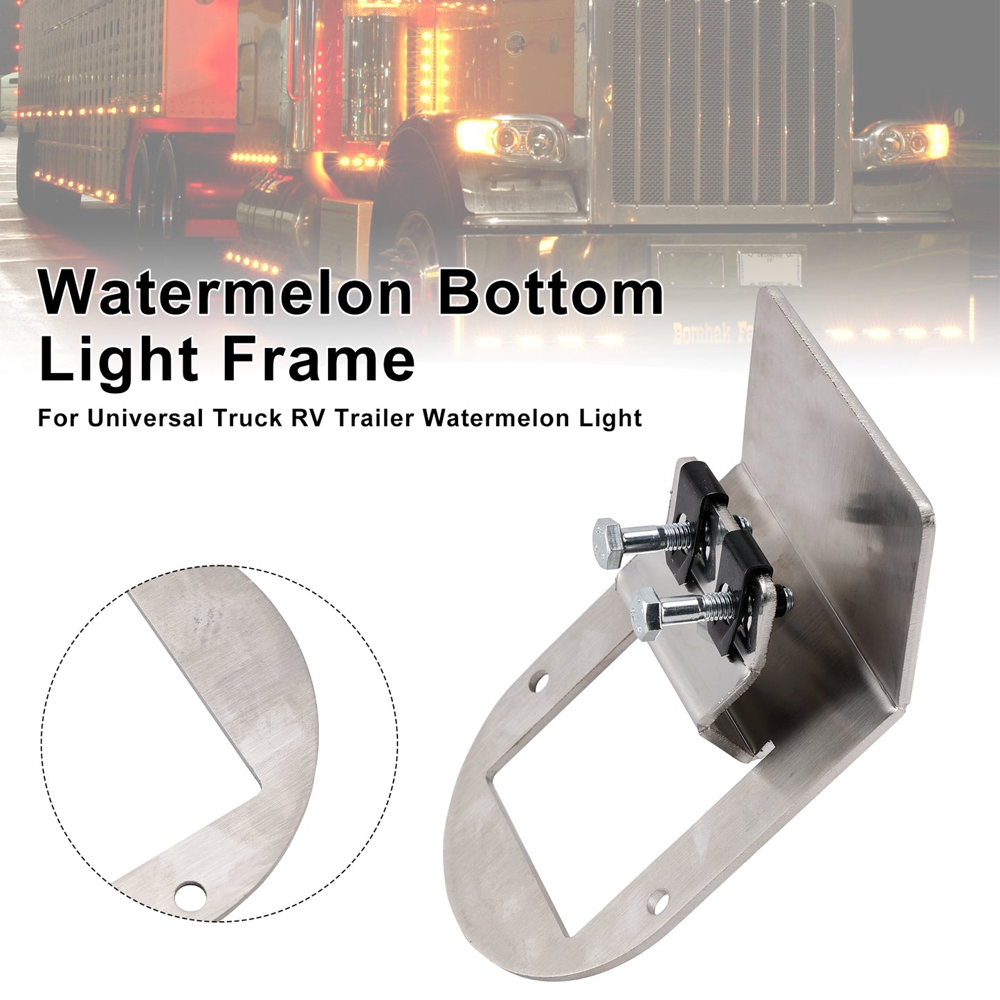 Watermelon Under Glow Frame Bracket Universal Clamp Style Mount Per Truck RV