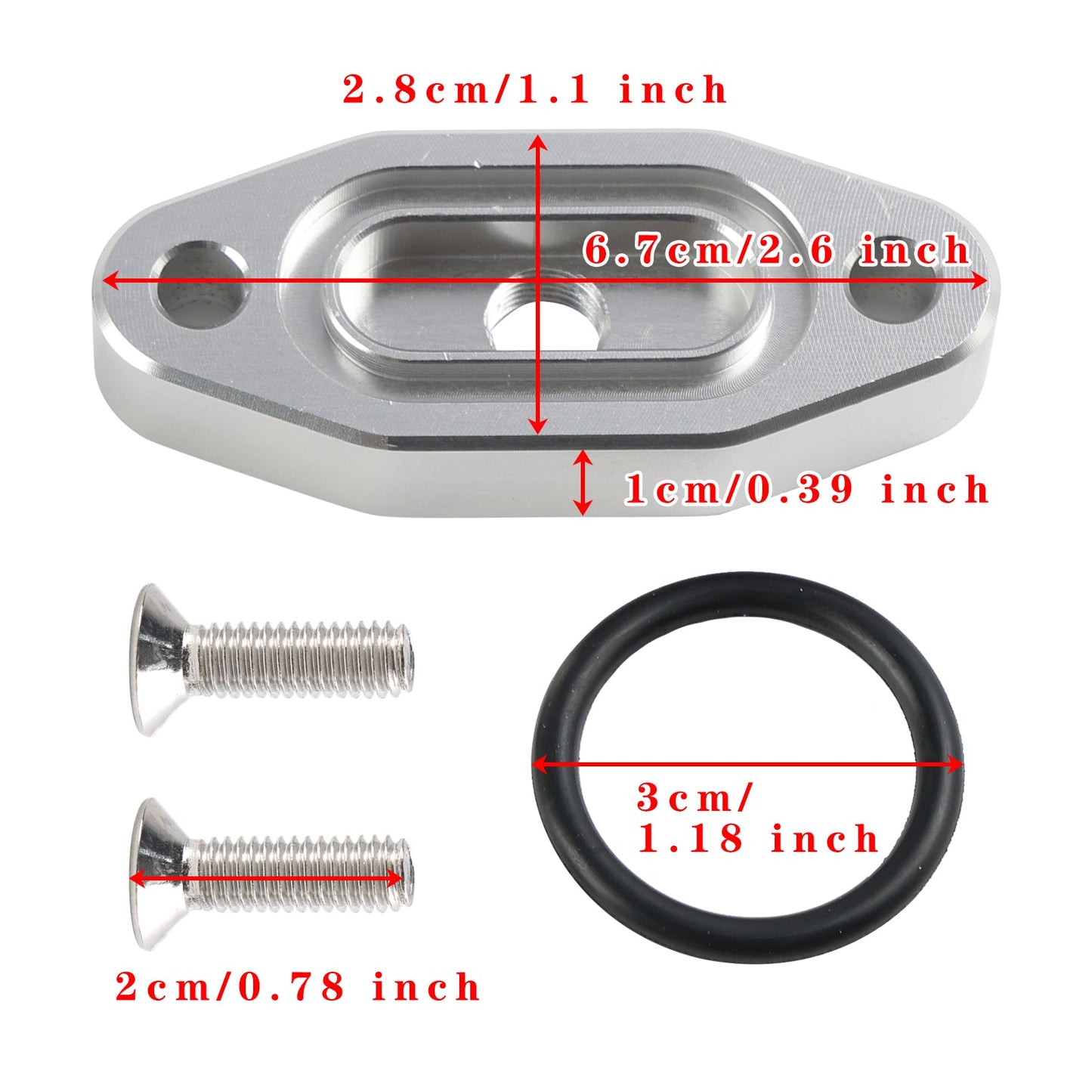 Adattatore per porta di alimentazione/manometro turbo LS1 1/8"npt 551608 per motori basati su LS