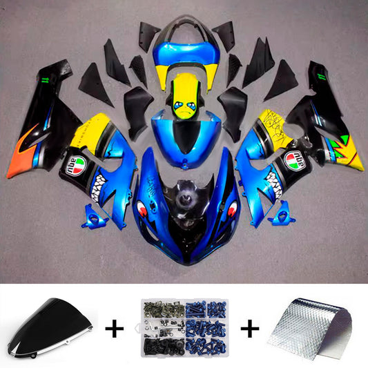 Kit carenatura iniezione in plastica ABS adatto per Kawasaki ZX6R 636 2005-2006