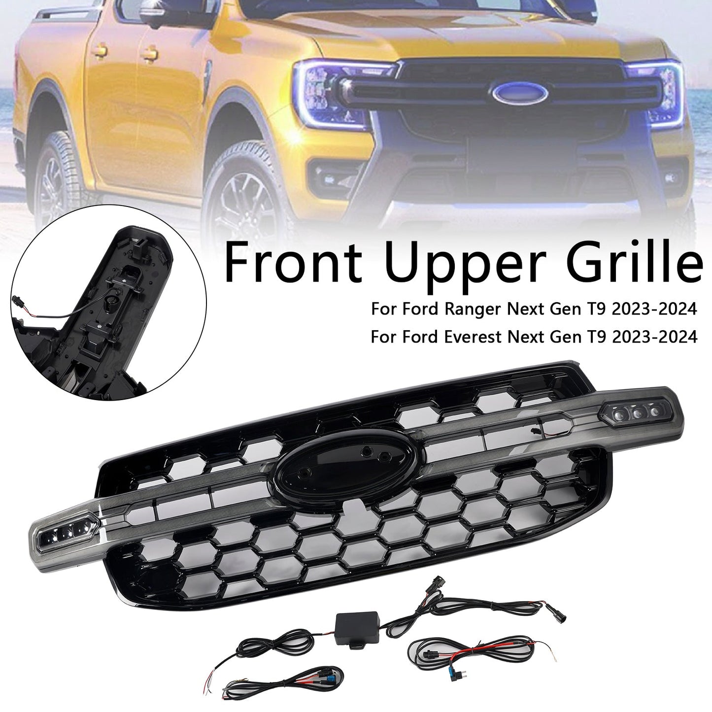 Griglia paraurti anteriore adatta per Ford Ranger Everest Next Gen Wildtrak 2023-2024
