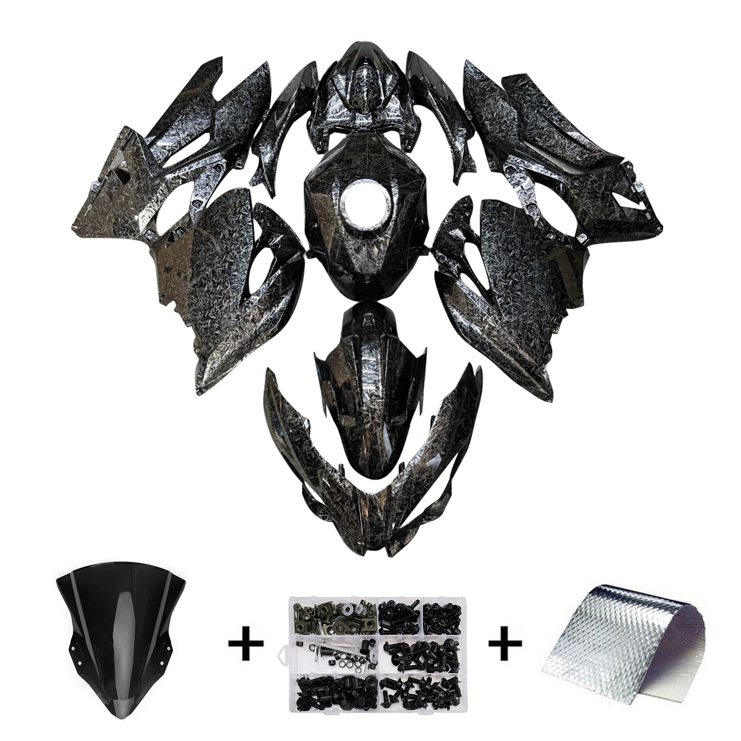 Kit carenatura iniezione in plastica ABS adatto per Kawasaki EX400 Ninja400 2018-2024