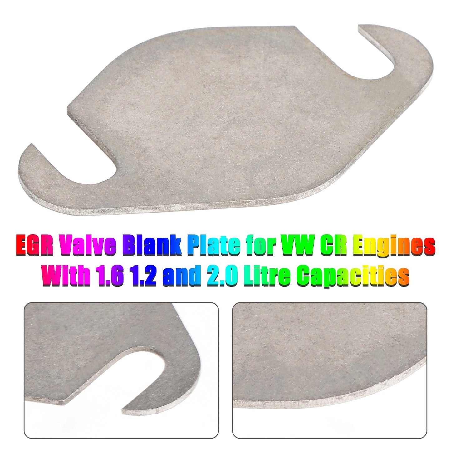 Piastra cieca per valvola EGR per motori VW CR con capacità 1,6, 1,2 e 2,0 litri