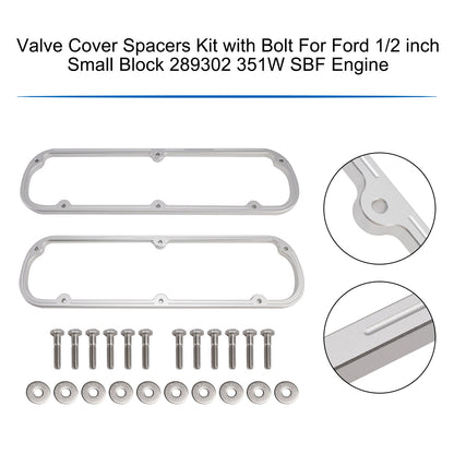 Kit distanziali per coperchio valvole con bulloni per Ford Small Block da 1/2 pollice 289 302 351W