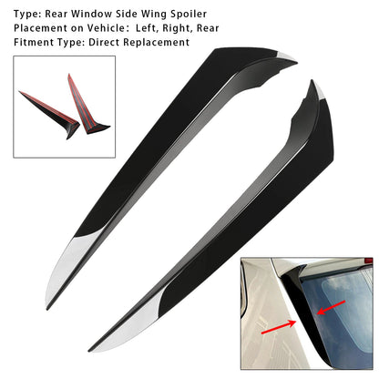 Spoiler laterali per lunotto posteriore BMW X3 F25 2011-2017, nero lucido, coppia