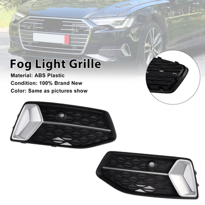 Griglia paraurti anteriore 2 pezzi, copertura fendinebbia adatta per Audi A6 C8 2019-2023