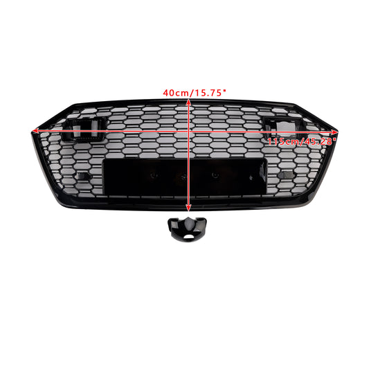 Per Audi A7 C8 S7 2019-2024 W/ACC Griglia paraurti anteriore nera