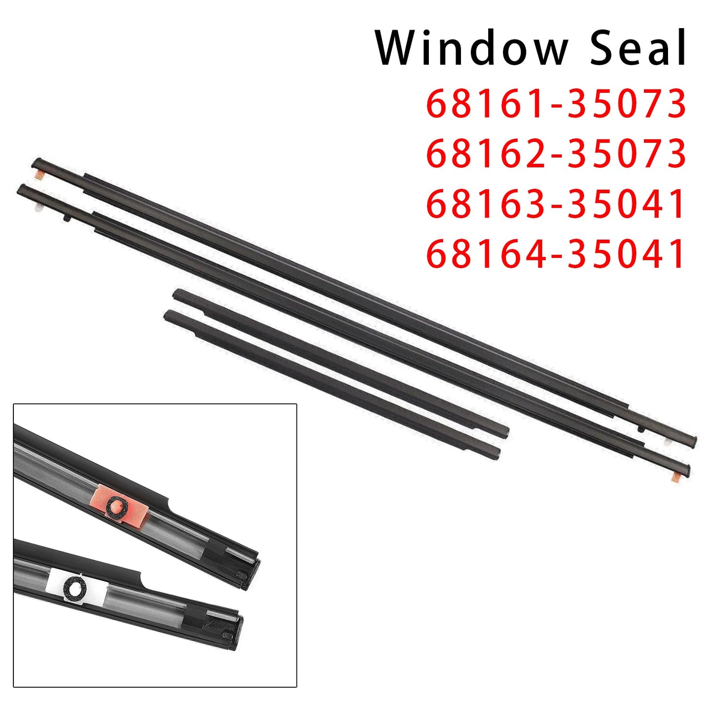Guarnizione per modanatura finestrino, guarnizione per cintura, 4 pezzi, per Toyota FJ Cruiser 2007-2014
