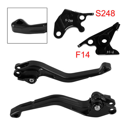 Nuova leva freno e frizione corta per Suzuki GSXR600 750 1000 DL650 GSR600, colore nero.
