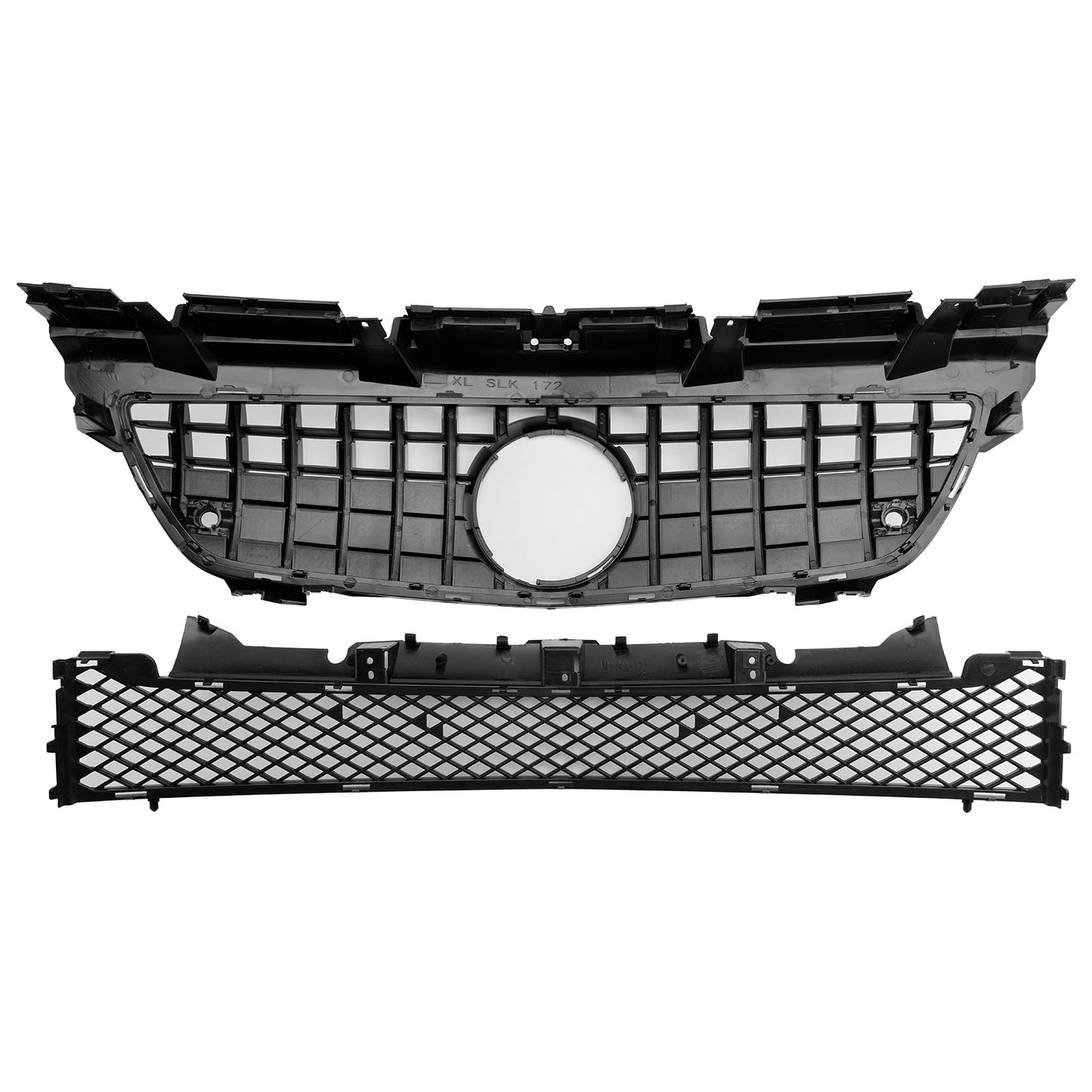 Griglia anteriore superiore inferiore cromata pre-restyling Mercedes-Benz SLK-Class R172 SLK55 2011-2016 adatta per Mercedes SLK-Class R172 SLK55