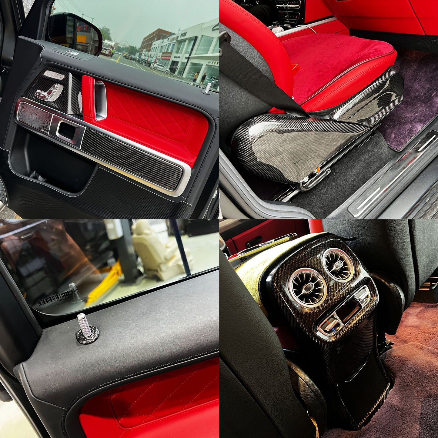 Rivestimento laterale del sedile in fibra di carbonio per Mercedes Benz W464 W465 (modelli 2019-2026)
