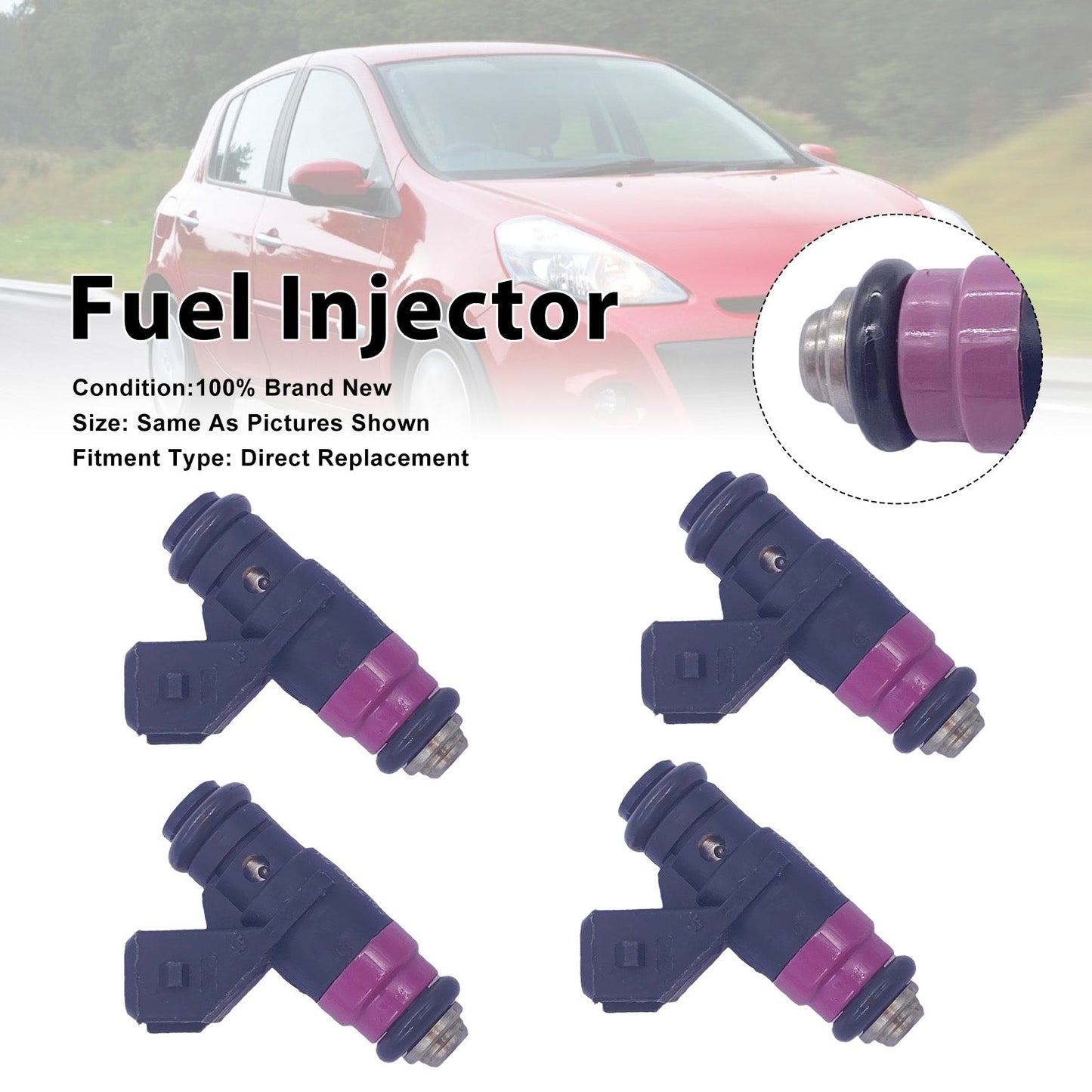 4 iniettori di carburante per Renault Clio III 05-14 Fluence 2010-2022 8200505191