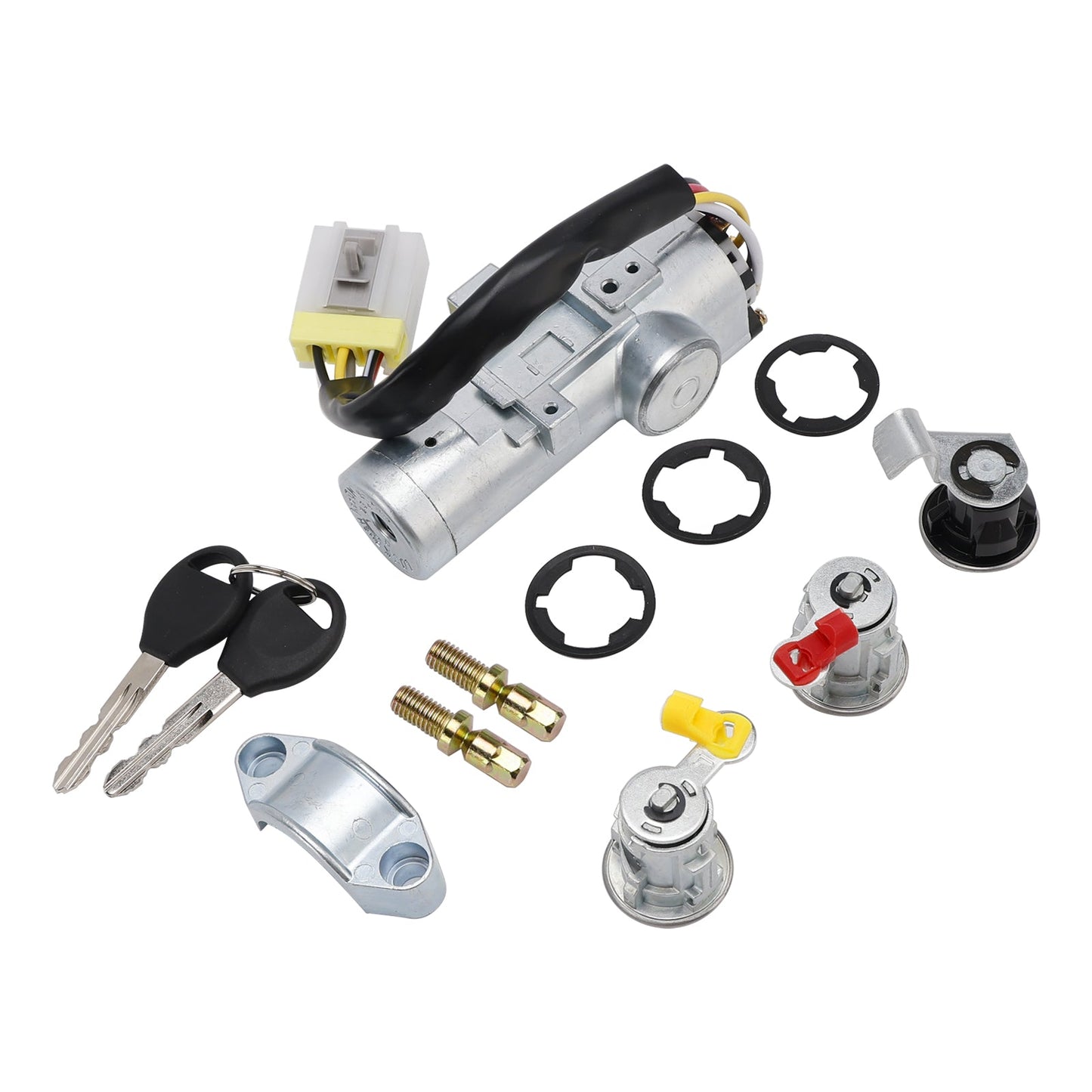 Kit serratura porta cilindro di accensione con 2 chiavi K9810-2S806 per Nissan Navara D22 1997-2006