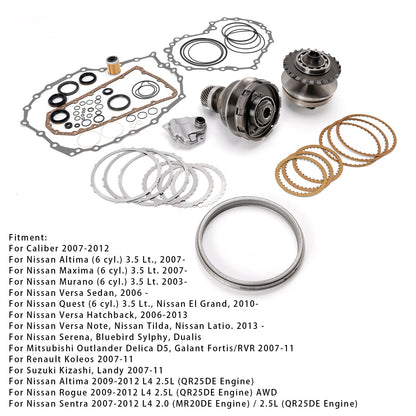 Nissan Altima (6 cil.) 3.5 Lt 2007 - Trasmissione CVT Puleggia 30T con cinghia + catena e kit di ricostruzione RE0F10A JF011E