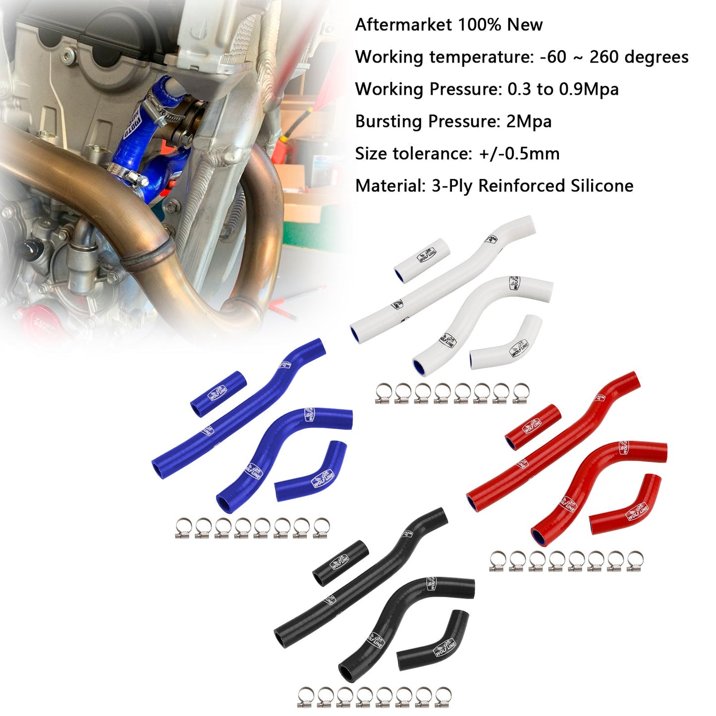 Tubo flessibile del liquido di raffreddamento del radiatore in silicone Honda CRF250R CRF250RX 2022-2025