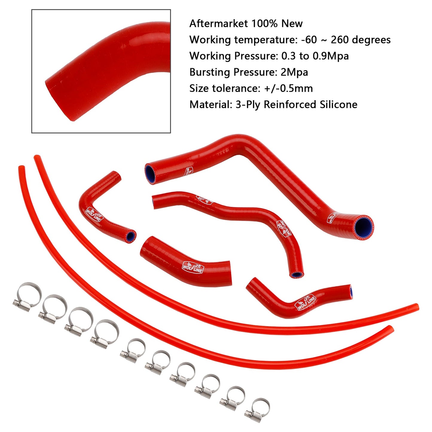 Tubo flessibile del liquido di raffreddamento del radiatore in silicone Suzuki GSX-8S 2023-2025
