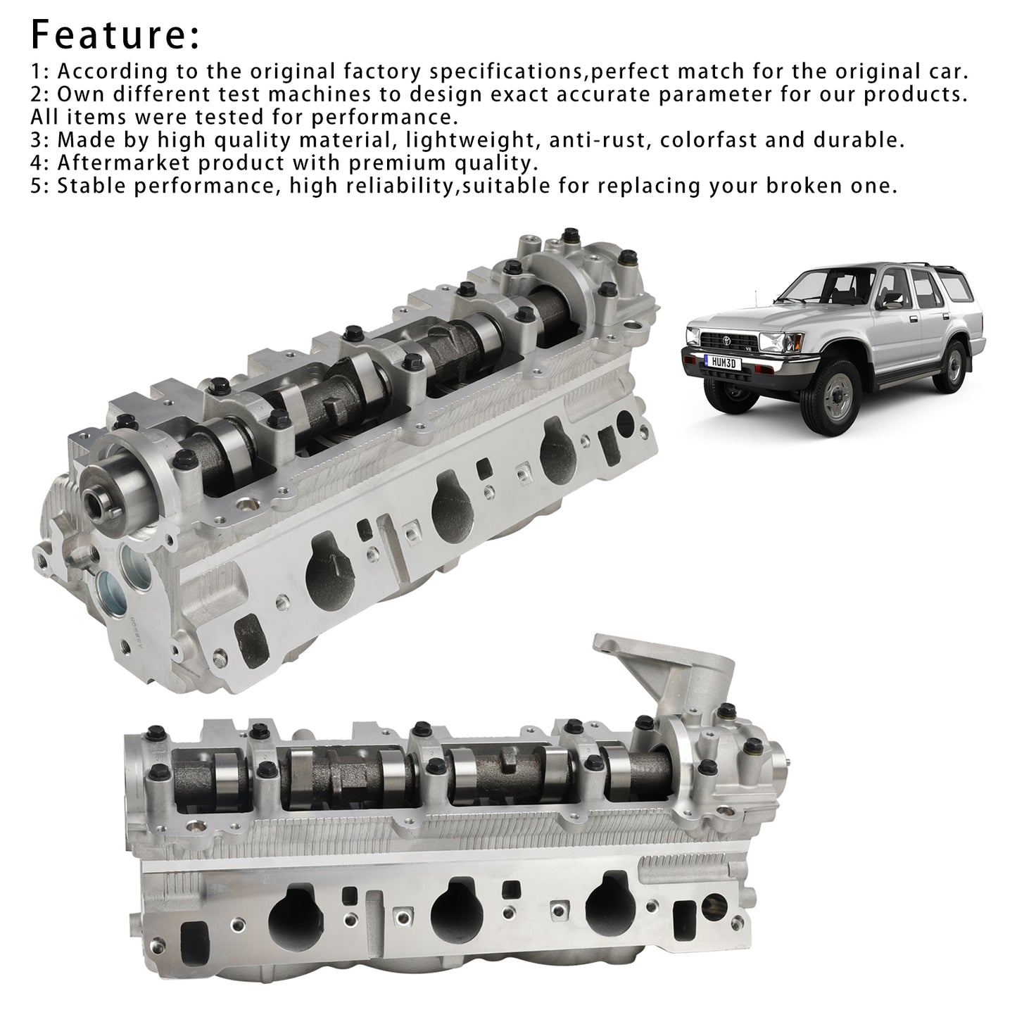 Testa di cilindro sinistra+destra per Toyota 4Runner Pickup 1988-1995 3.0l SOHC 3vze