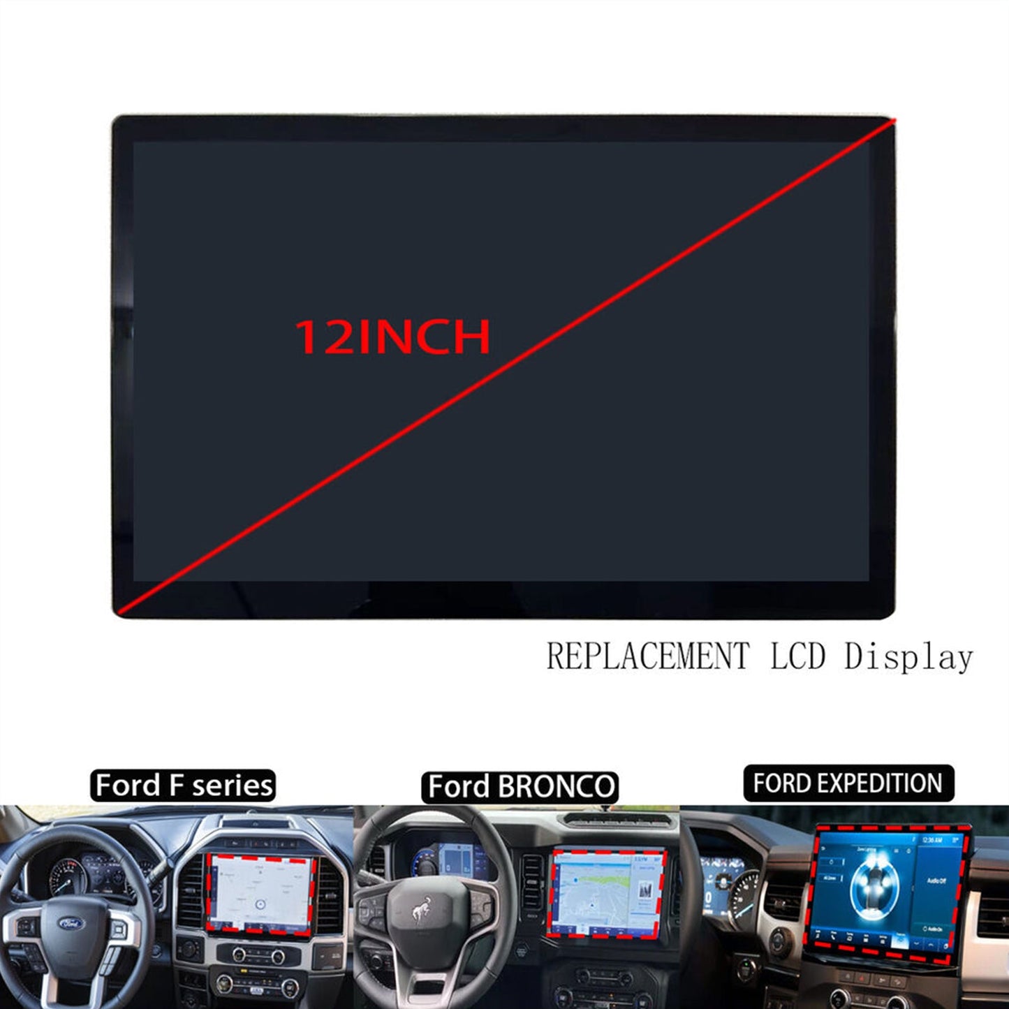 2021-2024 FORD F150 F-150 F250 Schermo di visualizzazione da 12 pollici Navigazione radio SYNC 4 ML3T-18B955-AF