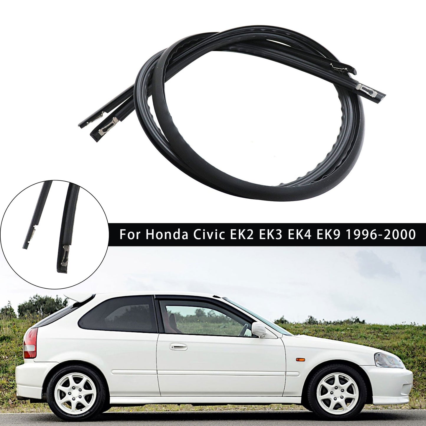 1996-2000 Honda Civic EK2 EK3 EK4 EK9 2 pezzi L+R Porta Tetto Modanatura laterale 74306-S03-003