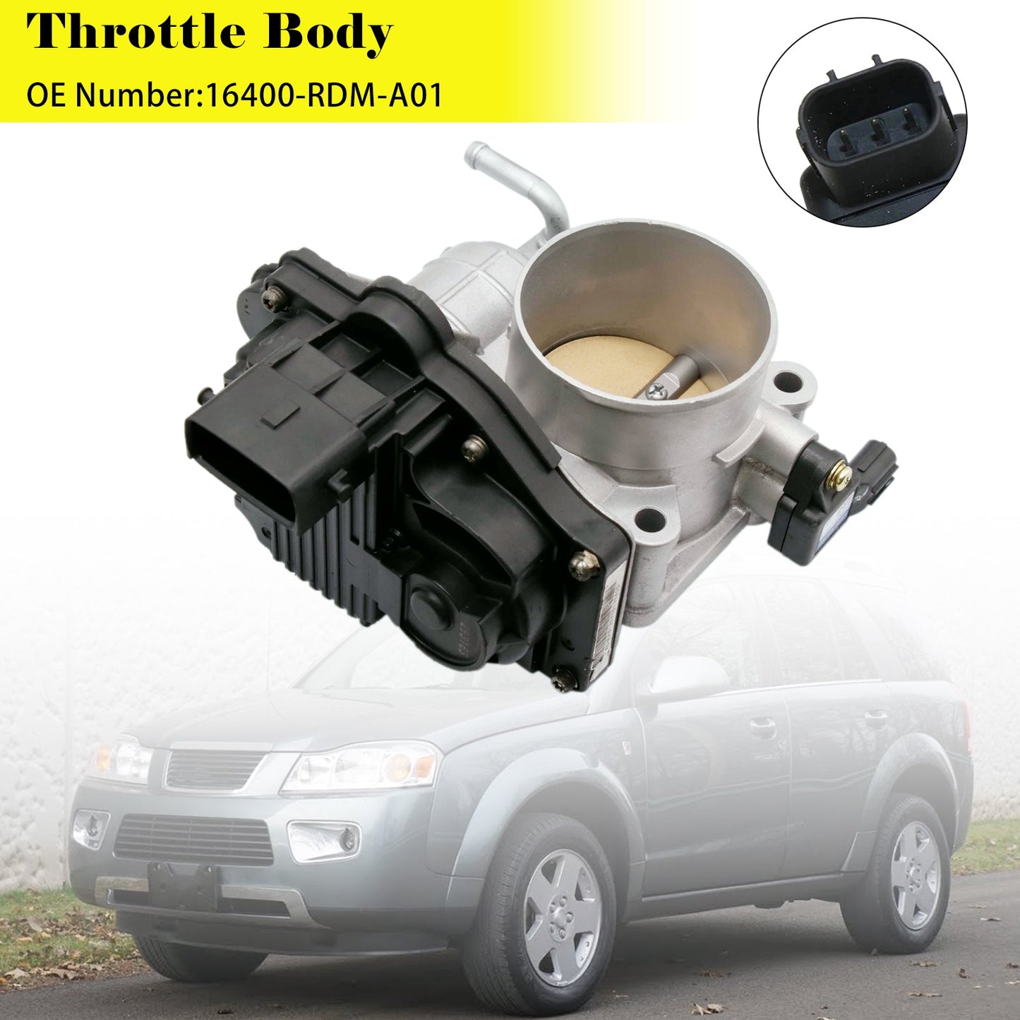 Corpo farfallato 16400-RDM-A01 per Saturn Vue Red Line Sport Utility 4 porte 3.5L 3471CC V6 GAS SOHC aspirato naturalmente, anni 2004-2007