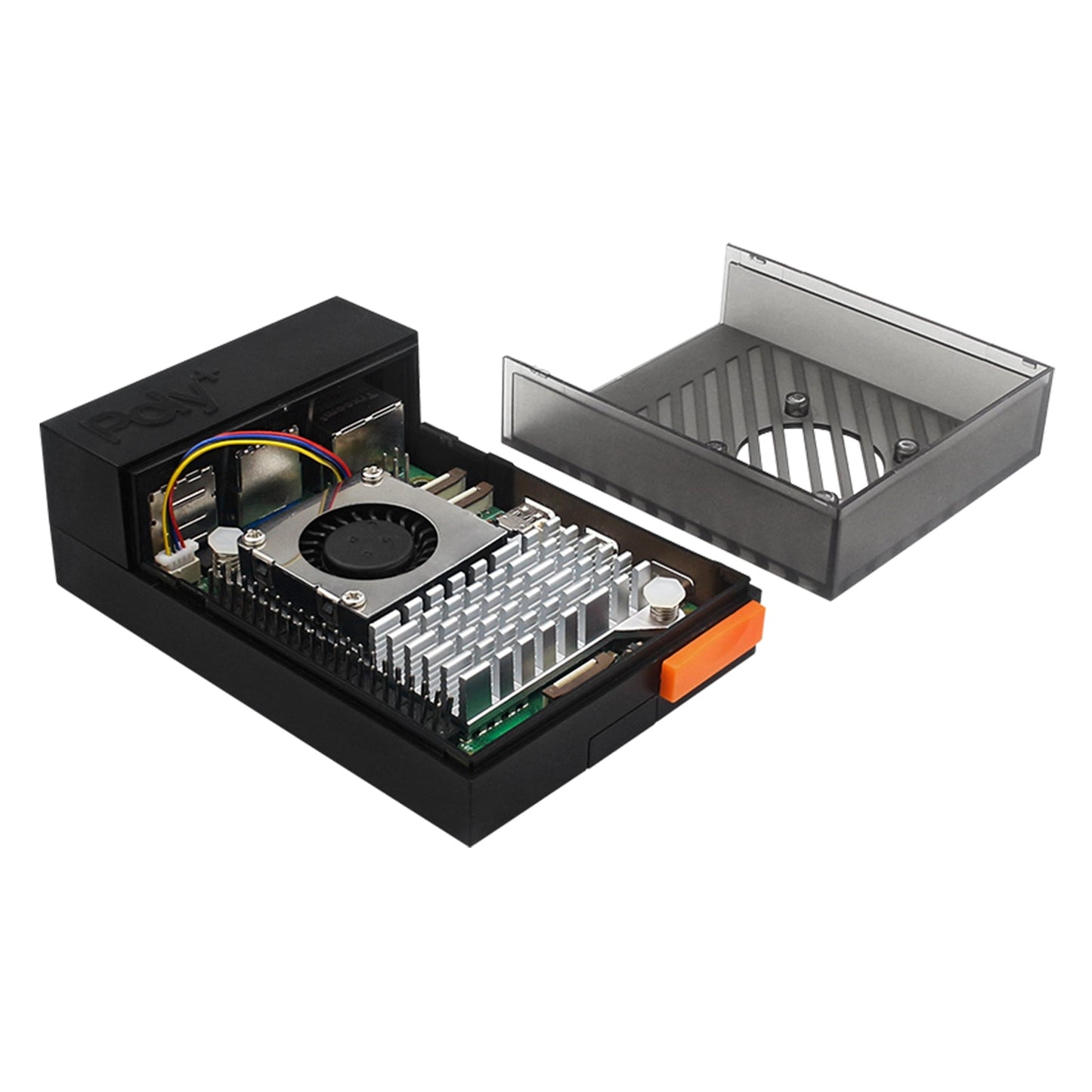 Raspberry Pi 5 POLY5+ Case Argon POLY 5+ Box compatibile con ventola di raffreddamento PWM ABS