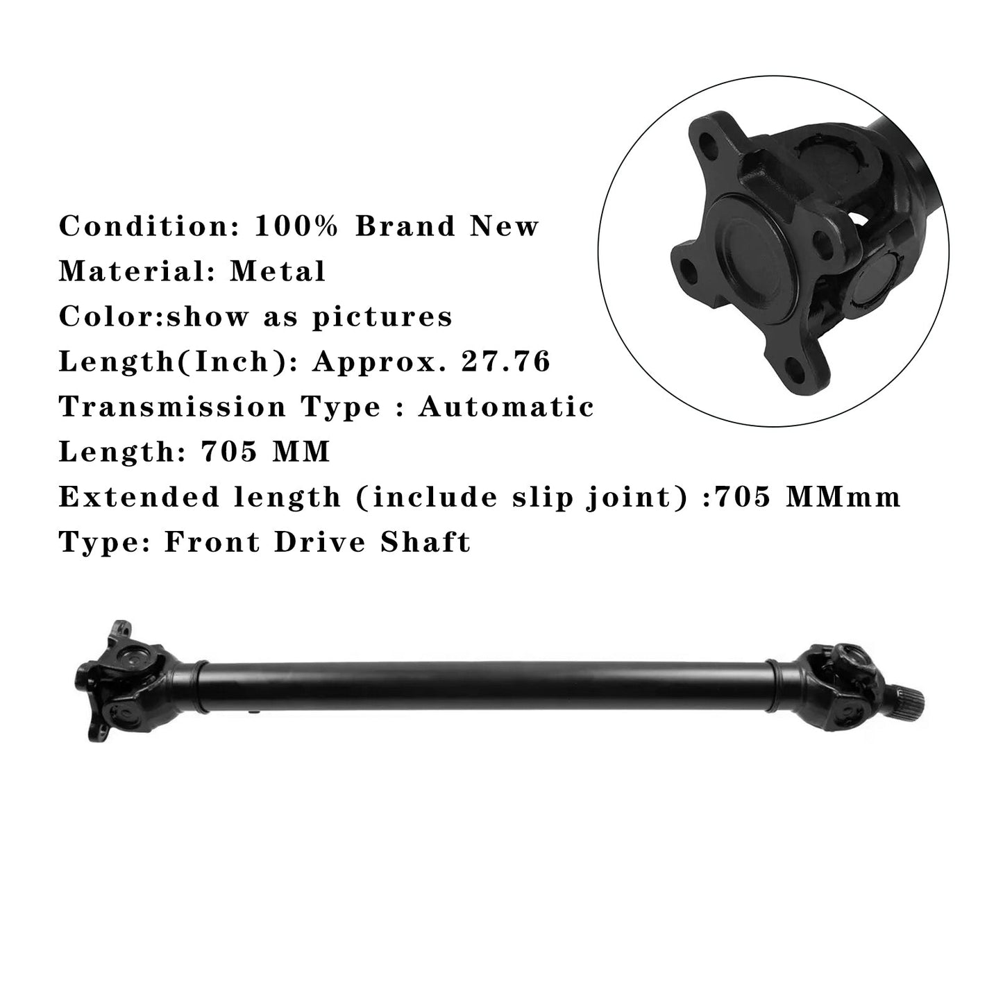 Albero anteriore BMW X5 2010 - Albero di trasmissione anteriore motore 4.8L 26207556020 7556020 938-256
