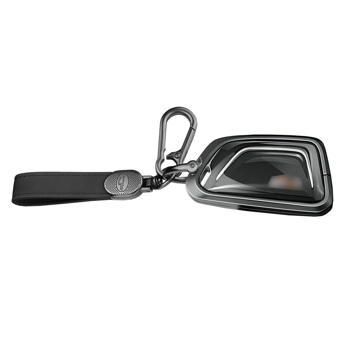 Custodia per chiave auto in TPU nero in lega di alluminio con fibbia per Cadillac