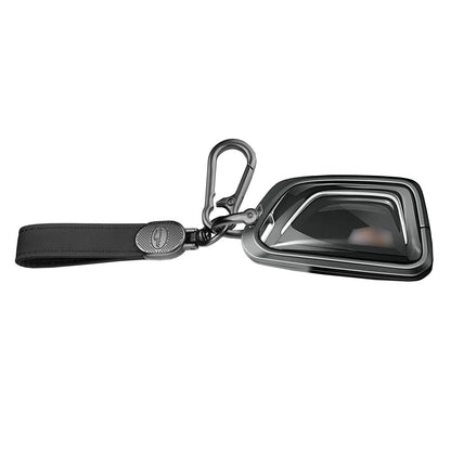 Custodia per chiave auto in TPU nero in lega di alluminio con fibbia per Cadillac