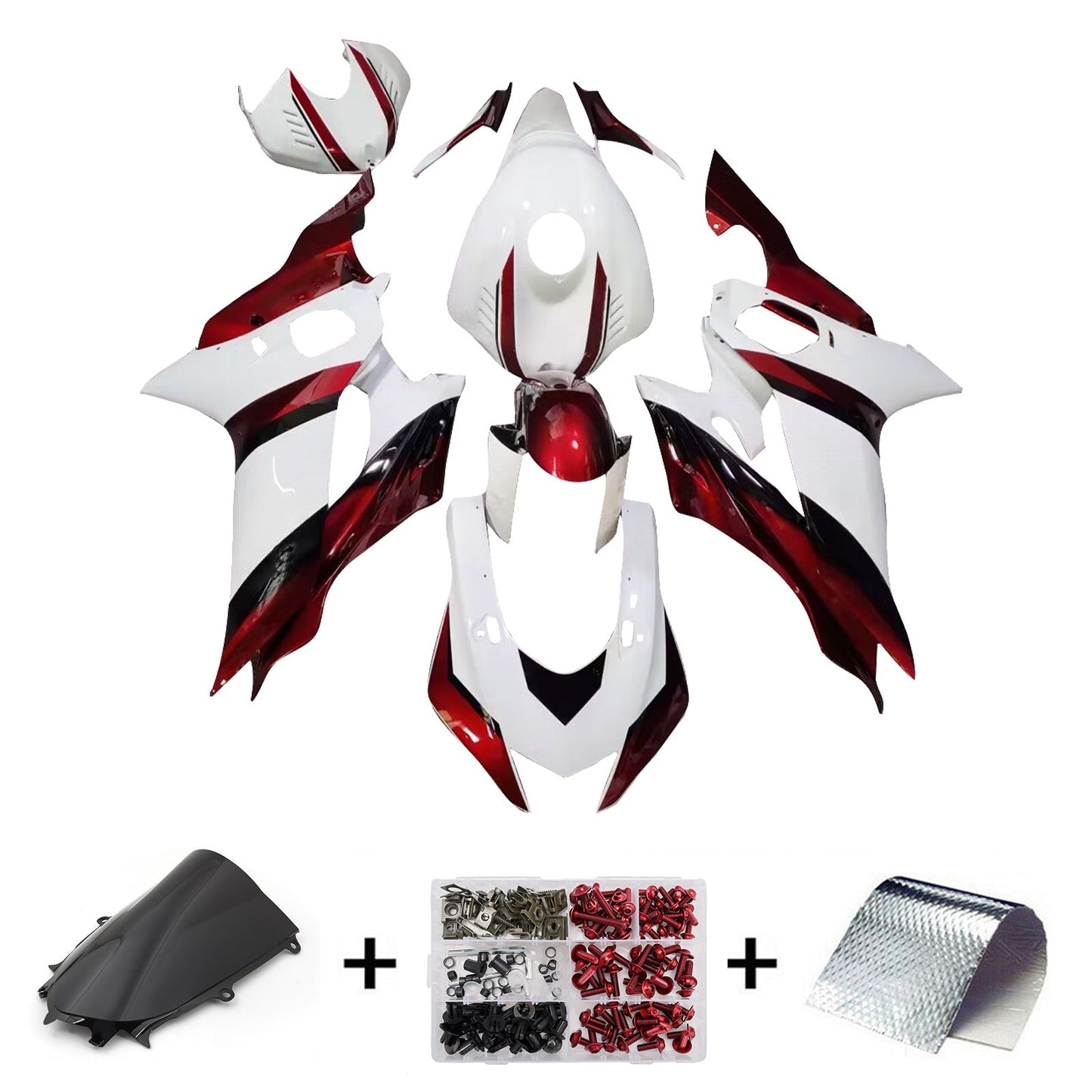 Kit carenatura iniezione in plastica ABS adatto per Yamaha YZF-R6 2017-2023
